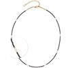 Jewels BY Leonardo Collana Ciao NOLA, Gioiello per Collo in Acciaio Inox Dorato, Perle di Vetro Nere spezzate di Perle Bianche, Lunghezza 42-47 cm, Regalo per Le Donne, 025706