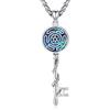 Eusense 925 Collana Pentagramma in Argento Sterling Collana Dea Tripla Luna Ciondolo Ecate Ciondolo Sole e Luna Gioielli Regali Amuleto Spirituale Talismano Pagano Wiccano per Uomini Donne
