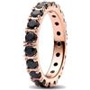 Pandora Timeless - Anello placcato in oro rosa 14k con cristalli neri