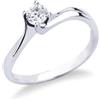 GV GIOIELLI DI VALENZA Solitario griffe a 4 griffe in oro bianco 18k con Diamante ct. 0,30