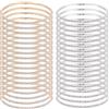 AHANDMAKER 20 bracciali da tennis in argento con strass cubi e perle di cristallo, impilabili, per gioielli di nozze