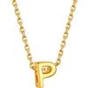 Supcare Collana Donna in Acciaio Inossidabile，Ciondolo Donna Oro con Lettera A-Z Lunga 41cm+27cm estenzione di catena, Collana Ragazza Iniziale per Anniversario, Idee Regalo