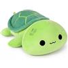 shownicer Peluche a forma di tartaruga Kawaii, cuscino in peluche, idea regalo per bambini e bambine (verde, 50 cm)