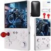 Coaptop XF40 V console da gioco portatile, schermo IPS da 4 pollici con 64 GB e 18.000 giochi, batteria da 4000 mAh, sistema Linux, 2 joystick rimovibili e borsa di memoria (bianco, 64 G)