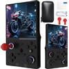 Coaptop XF40 V console da gioco portatile, schermo IPS da 4 pollici con 64 GB e 18.000 giochi, batteria da 4000 mAh, sistema Linux, 2 joystick rimovibili e borsa di memoria (nero, 64 G)