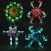 SCIONE Confezione da 4 fidget spinner trasformabili che si illuminano al buio per bambini, adolescenti & adulti, attività da viaggio, giocattoli sensoriali per autismo, riempitivi per borse da festa
