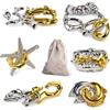 Holzsammlung 6pcs Rompicapo Metallo, Giochi Rompicapo Gioco Intelligenza, Rompicapi Giocattoli Educativo Metal IQ Puzzle Rompicapo Giocattolo Regalo per Adulti Adolescenti