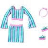 Barbie Mattel Barbie, set completo di vestiti e accessori per bambole a righe, per bambini dai 3 anni in su