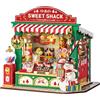 Rolife Casa delle Bambole in Miniatura Stand di Caramelle di Natale Casa delle Bambole in Legno di Natale con Mobili Regalo di Compleanno per Bambini e Adulti Decorazione Natalizia
