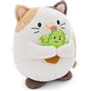 NICI peluche Gatto Angy 27cm con cactus beige - Simpatico peluchetto con imbottitura morbida per giochi e coccole, Doudou, perfetto come idea regalo per bambini e adulti - 61407