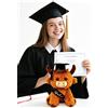 XIEXIESHER Peluche Mucca Highland 30 Cm Regali Morbido Con Toga Laurea Gadget Cappello E Diploma Regalo Di Laurea Unisex Regali Per Studenti Souvenir Promozione 2026 (Con fascia Graduate)