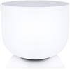 KELIODY 20 cm C Bianco Satinato Cristallo di Quarzo Campana Rice Chakra Singing Bowl Set O-Ring e Mallet Incluso Rilassamento Meditazione (20CM Bianca, C Nota)