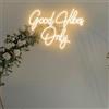 Xusdamyj Good Vibes Only - Targa al neon fatta a mano | Luci notturne a LED per matrimoni, feste di compleanno, decorazione per la casa, bar