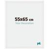 yd. Cornice 55x65 cm Bianco Lucente - Cornice in MDF Mura | Your Decoration, Vetro acrilico antiriflesso, Montaggio a parete, Adatta per foto, poster o puzzle, Made in Holland