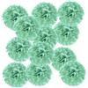 PATIKIL 24cm Pompon Carta Velina, 12Pz Fiori di Carta Pom Poms Decorativi Colorati per Matrimoni Addio Nubilato Compleanno Decorazioni Sfondo, Verde Menta