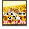 ConKrea - Quadro Personalizzato 50x50 cm con Cornice colore Noce - La Tua Foto su Tela in Alta Definizione