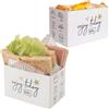 XZJMY Confezione da 50 contenitori di carta da asporto, mini scatole per hamburger, pane tostato, sandwich, hot dog, ciambelle, uova, waffle, contenitori per alimenti da asporto (L-A)