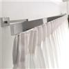 GLOBALCORPORATION BASTONE TENDA PIATTO ACCIAIO LUCIDO E SATINATO 35mm BASTONI PER TENDE MODERNI ZINEFFA TENDA SCORRITENDA BINARIO TENDA SOFFITTO PARETE BINARI PER TENDE(ACCIAIO SATINATO (corda apertura sx)200