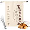 QEEROYO Borsa di Pane, Borsa Pane Fresco, Sacchetto per Il Panes Riutilizzabile, Sacchetti di Cotone Rivestiti, Rivestimento in TPU, 43 X 32 CM, Mantiene Il Cibo Fresco Più a Lungo, Grande Capacità