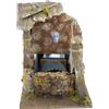 Moranduzzo Fontana con rullo lavatoio Presepe cm 10x15x14 - Accessorio Artigianale con Getto d'Acqua - Made in Italy, Prodotto Ufficiale, Made in Italy