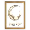 TRUE | VIEW DESIGN TrueView Cornice per Foto 51x61 cm Oro semplice | Dimensioni a Scelta | Vetro Acrilico | Cornice in Legno per Foto, Immagini e Certificati | Per Studio, Soggiorno e Camera da Letto