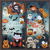 YIHELU Adesivi per Halloween, Adesivi per Finestre di Halloween Set di Adesivi Riutilizzabili, Decorazioni per Feste di Halloween, 9 Fogli (Halloween-CC)