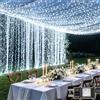 Cozymeow Luci Esterno Cascata 600 LED 6x3m Tenda Luminosa | Timer, 8 Modalità Impermeabile, Collegabil Luci per Giardino, Matrimonio, Gazebo, Feste, Balcone - Bianco Freddo