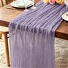 Baosind 2 Pezzi Runner da Tavola Viola, 300 x 90 cm Stile Rustico Bohémien Runner da Tavola in Garza per Matrimoni, Compleanni, Natale, Baby Shower, Capodanno e Decorazioni per Interni ed Esterni da Tavola