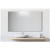 San Marco specchio filo lucido, specchio da bagno con luce, disponibile con o senza lampada da 30 o 45 cm, specchio da parete bagno, installazione semplice e veloce. (120X80 cm, con lampada 45 cm)