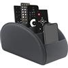 WAYIFON Supporto per telecomando con 5 tasche, grande supporto per TV, DVD, 4K Stick e Bluray, telecomando per penne, L nero