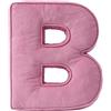 Generic Cuscino Decorativo A Forma Di Lettera In Velluto A Coste Rosa Cuscino Iniziale In Velluto 34 X 36 Cm, Morbido Cuscini In Peluche Per Soggiorno Camera Da Letto(B)