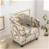 seokor 2 Pezzi Copripoltrona 1 Posto Chesterfield Elasticizzato Universale Rimovibile Copertura Poltrona Cocktail Premium Fodera Poltrona Chesterfield Tub Chair Copripoltrona(A15)