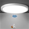 OPPEARL Lampada da soffitto a LED, 18 W, con rilevatore di movimento interno, Radar 4000 K, rotonda, luce per corridoio, scala, balcone, cantina 23 x 2,4 cm