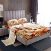 Homewish Buffalo Plaid Pumpkin Set di biancheria da letto matrimoniale fattoria autunno Harvest tema foglie d'acero, decorazioni autunnali con fiocco, 4 pezzi