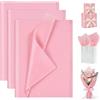 Dexpally 100 Fogli di Carta Velina, Carta per Imballaggio 50x35 cm - Per Imballaggio, Sacchetti Regalo, Confezioni e Artigianato - Ideale per Compleanni, Matrimoni, Baby Shower e Feste. (Rosa)