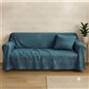 fashion home Pagano Telo Copritutto Arredo Multiuso misure 170x280 cm colore Azzurro | Morbido e resistente, lavabile a 30°, protegge dall'usura, ideale per uso quotidiano, pratico e versatile