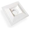 damastoreitalia Portafaretto da Incasso in Gesso a Scomparsa Quadrato, Compatibile con Lampadine GU10, Foro Incasso 125x125mm, Design Moderno per Illuminazione Interni (1)