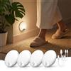 Dinoho Luce Notturna Ricaricabile Dimmerabile Lampada Sensore di Movimento 4 Pezzi | Luce Notte LED Interno Batteria, 3 Modalità AUTO ON/OFF, Bianco Caldo/Naturale/Freddo, per Armadio, Scale, Corridoi, Camera