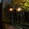 Garden Mile Set di 2 lanterne su Crook stile marocchino palo illuminazione per giardino esterno solare alimentato luce giardino luci percorsi luci solari impermeabili