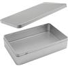 Coufce Scatola rettangolare in metallo, 21 x 13 x 4 cm | Scatola di latta per dolcetti, regali, bomboniere, candele e artigianato