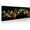 Visario Quadro su tela 120x40 cm 5745 Frutta pronto da appendere telaio in