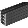 A2ZWORLD 8 Metri di Profilato Alluminio Per Striscia Led, Completo Di Copertura Tappi e Gancio, 4 Kit da 2 Metri Larga Nero Interno 21.5mm (23,5X10mm Nero)