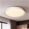 YRHome Lampada da soffitto a LED da 72 W, rotonda, diametro 450 mm, per ambienti umidi, ambienti umidi, cantina, luce bianca calda, 5760 lm, IP44, impermeabile, per bagno, soggiorno, camera da letto