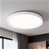 YRHome Lampada da soffitto a LED, 72 W, rotonda, diametro 450 mm, per ambienti umidi, per cantina, bianco freddo, 5760 lm, IP44, impermeabile, per bagno, soggiorno, camera da letto, ufficio