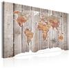 B&D XXL - Lavagna Di Sughero con Puntine - Bacheca Mappa Mondo 120x80 cm | 1 Pezzo, Bacheche in Sughero & Quadro su tela in un Uno, Decorativo per Parete, Lavagna per le Note Ufficio, Produzione EU