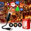 LLELEMAMO Proiettore Luci Natale USB da Interno, Lampada Proiettore Natalizio con Dischi Scena Intercambiabili, Collo Flessibile per Parete Soffitto Camera Festa Decorazioni Natalizie (#01+Projection Scene 3)