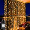 Joysing Tenda Luci Natale 3m x 3m 300 LED Tenda Luminosa con Timer | 8 Modalità LuNatale Esterno Cascata Impermeabile Tenda Luminosa Interno Per Giardino Matrimonio Camera Festa