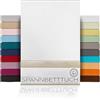 BEAUTEX Lenzuolo con Angoli Lenzuola in Cotone Pettinato, Jersey Premium 160g/m², Taglia e Colore selezionabili, Standard - 160x200x30 cm, Bianco