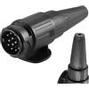 ETUKER Spina Rimorchio 13Poli, 12V Impermeabile CE 13pin Connettori Presa 13 Poli Rimorchio Maschio