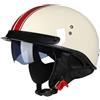 VVPEC Demi-Jet Mezzi Caschi Da Moto Omologato ECE,Mezzo Casco Moto D'epoca Con Visiera ,Caschi Scooter Caschi Street Cruiser Da Uomo E Da Donna(2,XL(61-62cm))